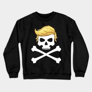 Trump Danger Skull with Donald hair Crewneck Sweatshirt